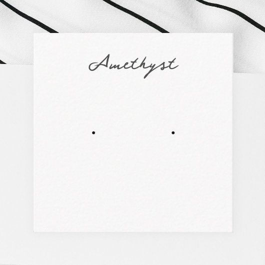 Amethist Oorbel Sieraden Display Kaart