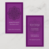 Amethist-Ornament Visitekaartje (Voorkant / Achterkant)