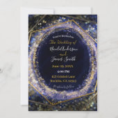 Amethist Paars Goud Modern Abstract Glam Bruiloft Kaart (Voorkant)