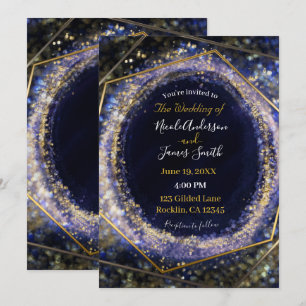 Amethist Paars Goud Moderne Abstract Glamour Bruil Kaart