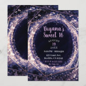 Amethist Paars Moderne Abstract Glam Zoete 16 Kaart (Voorkant / Achterkant)