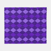 Amethist Paarse Argyle Fleece Deken (Voorkant (Horizontaal))