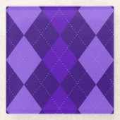 Amethist Paarse Argyle Glazen Onderzetter (Voorkant)