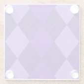 Amethist Paarse Argyle Glazen Onderzetter (Achterkant)
