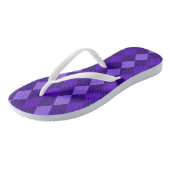 Amethist Paarse Argyle Teenslippers (Schuin)