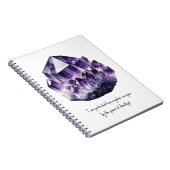 Amethist Paarse Beschermingskristal Metafysisch Notitieboek (Rechterzijde)