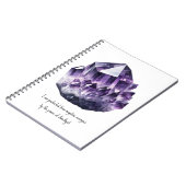 Amethist Paarse Beschermingskristal Metafysisch Notitieboek (Linkerzijde)