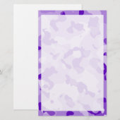 Amethist Paarse Camo; Camouflage Briefpapier (Voorkant / Achterkant)