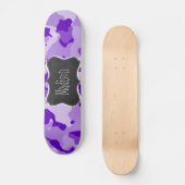 Amethist Paarse Camo; Camouflage; Krijtbord Skateboard (Voorkant)