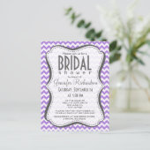 Amethist Paarse Chevron Briefkaart (Staand voorkant)