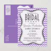 Amethist Paarse Chevron Briefkaart (Voorkant / Achterkant)