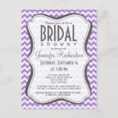 Amethist Paarse Chevron Briefkaart (Voorkant)