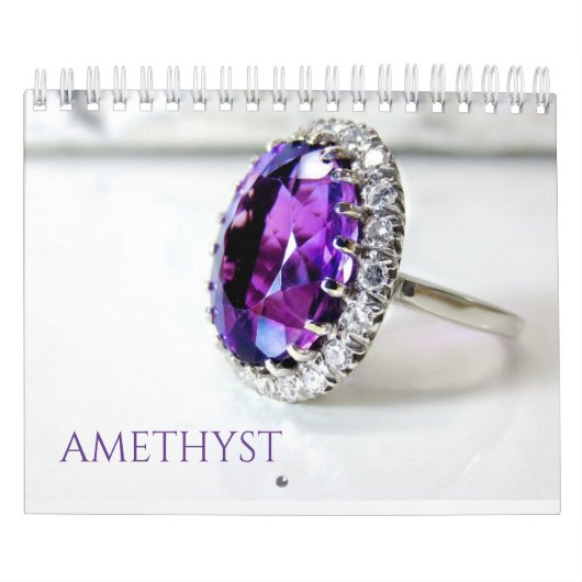 Amethist Paarse edelsteen kristal esthetisch Kalender (Hoes)