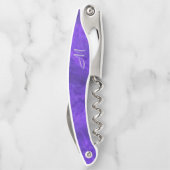 Amethist Paarse Fluwelen Droom *Monogram* Kurkentrekker (Achterkant)