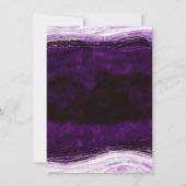 Amethist Paarse Geode Slice Bruiloft Vrijgezellenf Kaart (Achterkant)