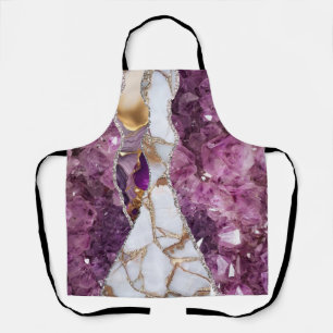 Amethist Paarse Luxe Elegante Vloeibare Textuur Schort
