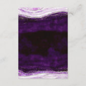Amethist Paarse & Silver Geode bruiloft informatie Informatiekaartje (Achterkant)