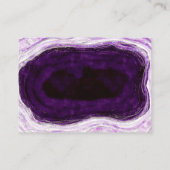 Amethist Paarse & Silver Geode bruiloft schema Informatiekaartje (Achterkant)