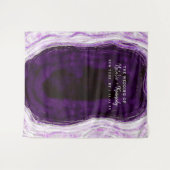 Amethist Paarse & Silver Photo Booth Achtergrond Wandkleed (Voorkant (horizontaal))