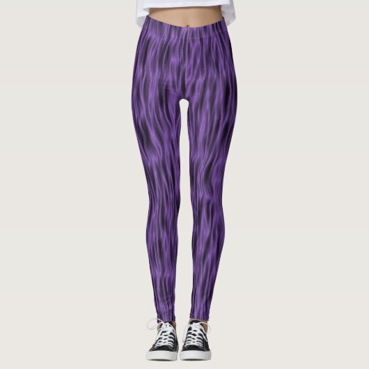 Amethist Paarse Vacht Leggings (Voorkant)