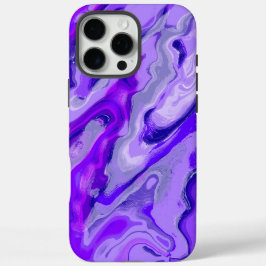 Amethist Paarse Violet Kleurrijk Abstract Marmer iPhone 16 Pro Max Hoesje
