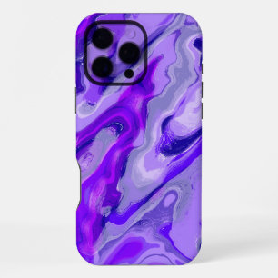 Amethist Paarse Violet Kleurrijk Abstract Marmer iPhone 16 Pro Max Hoesje