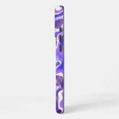 Amethist Paarse Violet Kleurrijke Abstracte Marmer iPhone Hoesje (Linkerkant)