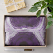Amethist Paarse & Zilveren Geode Agaat Rock Bruilo Tissuepapier (Geschenk)
