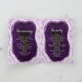 Amethist Paarse & Zilveren Geode huwelijksceremoni Programma (Binnen)