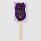 Amethist Paarse & Zilveren huwelijksceremonie Prog Handwaaier (Achterkant)