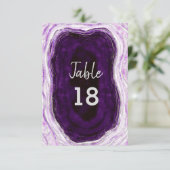 Amethist Paarse & Zilveren Tafelnummers (Staand voorkant)