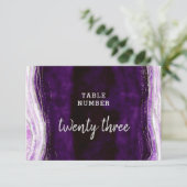 Amethist Paarse & Zilveren Tafelnummers (Staand voorkant)