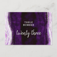 Amethist Paarse & Zilveren Tafelnummers