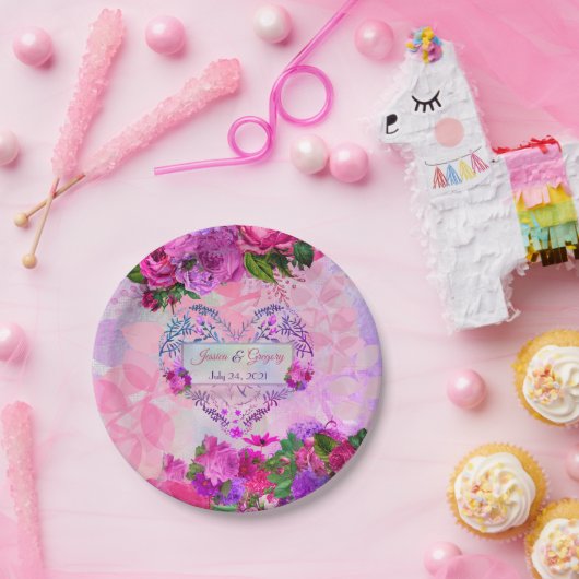 Amethist Raspberry Bruiloft Papier Bord (Feest)