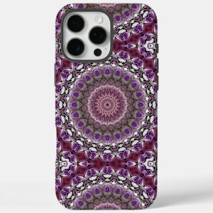 Amethist Roze Kaleidoscoop Mandala Patroon iPhone 16 Pro Max Hoesje