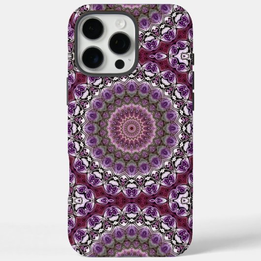 Amethist Roze Kaleidoscoop Mandala Patroon Case-Mate iPhone Case (Achterkant)