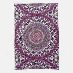 Amethist Roze Kaleidoscoop Mandala Patroon Theedoek