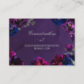 Amethist Saffier Jewel Tone Online RSVP-kaart Visitekaartje (Achterkant)