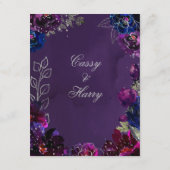 Amethist saffier juweel Toon bruiloft Details Blad Informatiekaartje (Achterkant)