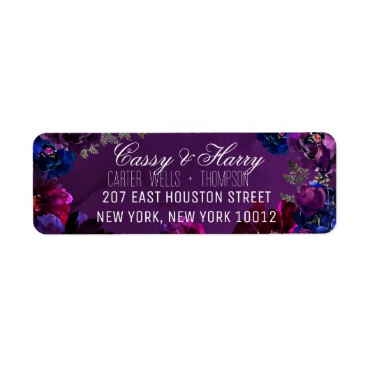 Amethist saffier juweel Toon retouradres Etiket (Voorkant)