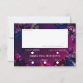 Amethist Saffier Ombr Jewel Tone Maaltijd Keuze RS RSVP Kaartje (Achterkant)