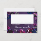 Amethist Sapphire Jewel Tone 3 Maaltijdkeuze RSVP (Achterkant)