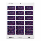 Amethist Sapphire Jewel Tone RSVP Mail Terug Etiket (Full Sheet)