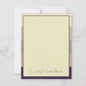 Amethist Storm Stripes gepersonaliseerd Notitiekaartje (Voorkant)