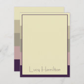 Amethist Storm Stripes gepersonaliseerd Notitiekaartje (Voorkant / Achterkant)