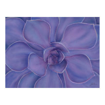 Amethist Succulent Print | Paarse Botanische Kunst
