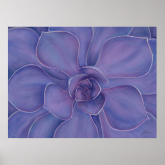 Amethist Succulent Print | Paarse Botanische Kunst