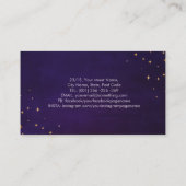 Amethist Triple Moon Pentagram Waterverf Art Visitekaartje (Achterkant)