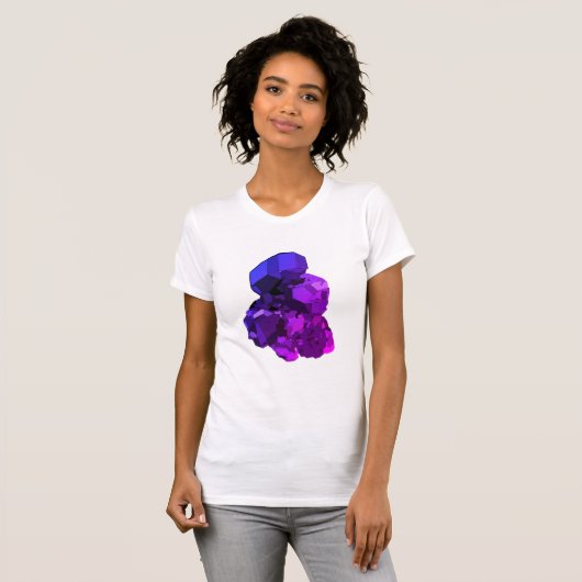 Amethist vector kunst Vrouwen Fitted T-Shirt (Voorkant volledig)