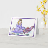 Amethist - Verjaardag februari Kaart (Gele Bloem)